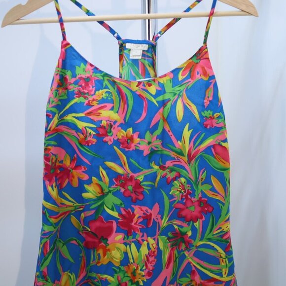 J.Crew Vibrant Floral Print Cami Top - Size 2 NEW WITH TAG! - Picture 1 of 3